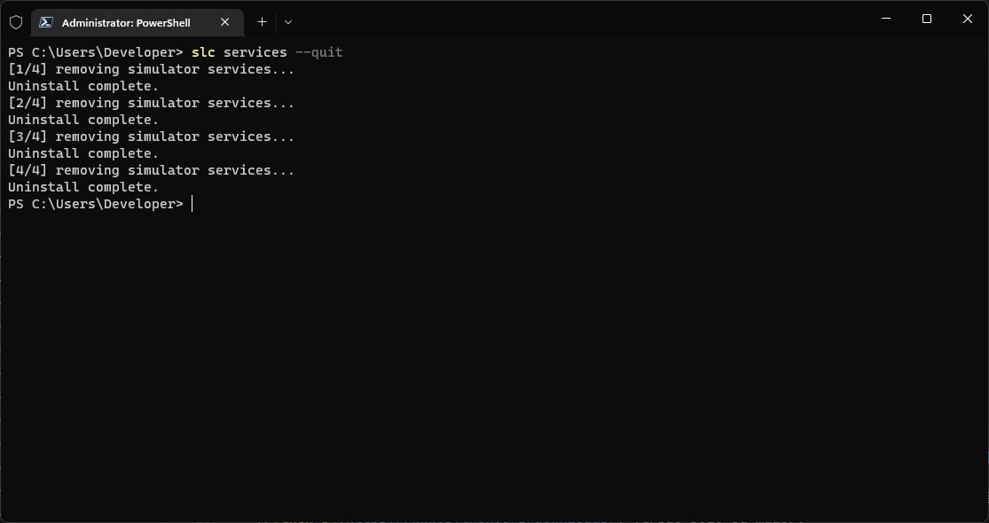 command-services-quit