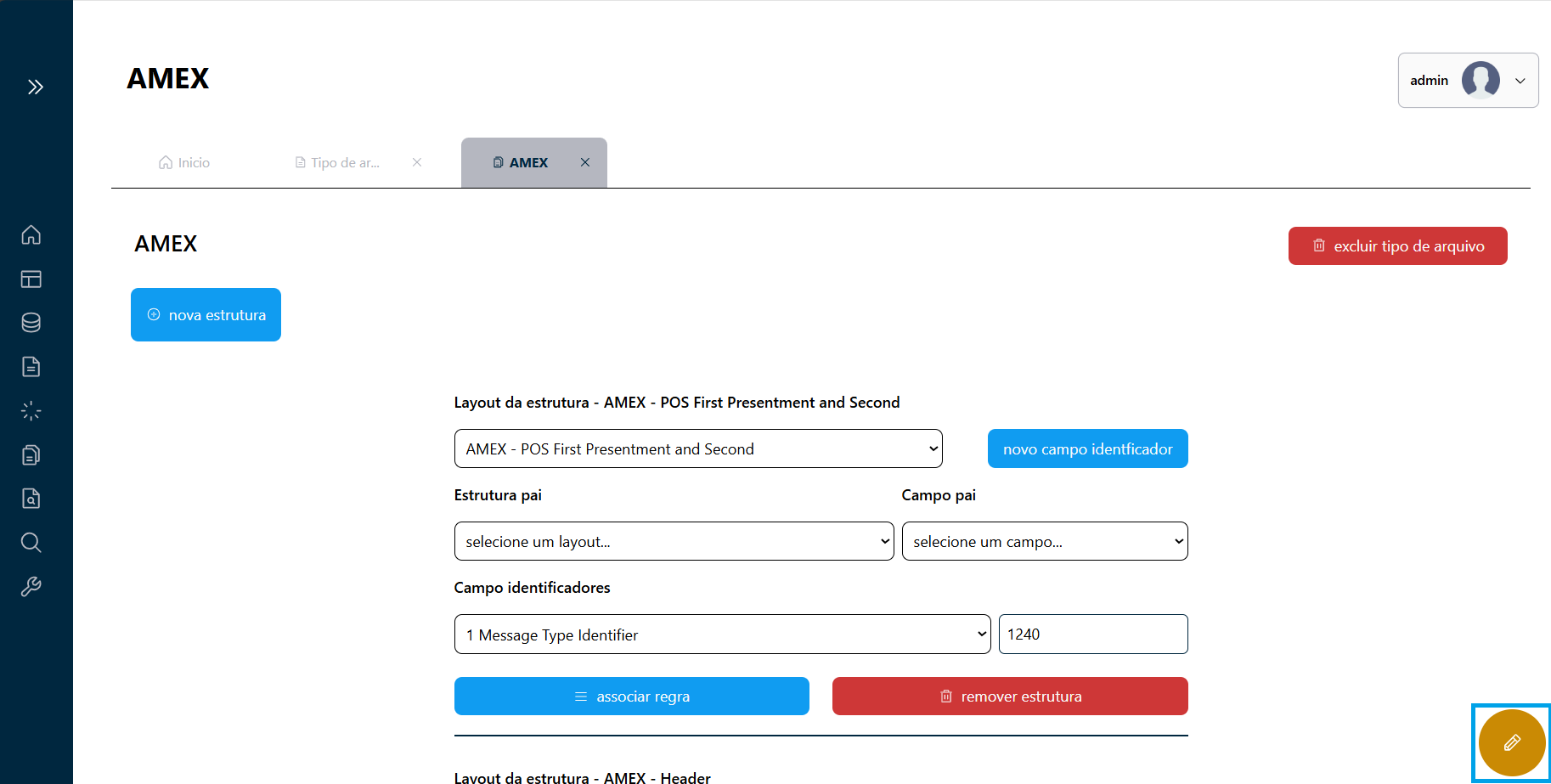 Botão de Edição de Tipo de Arquivo