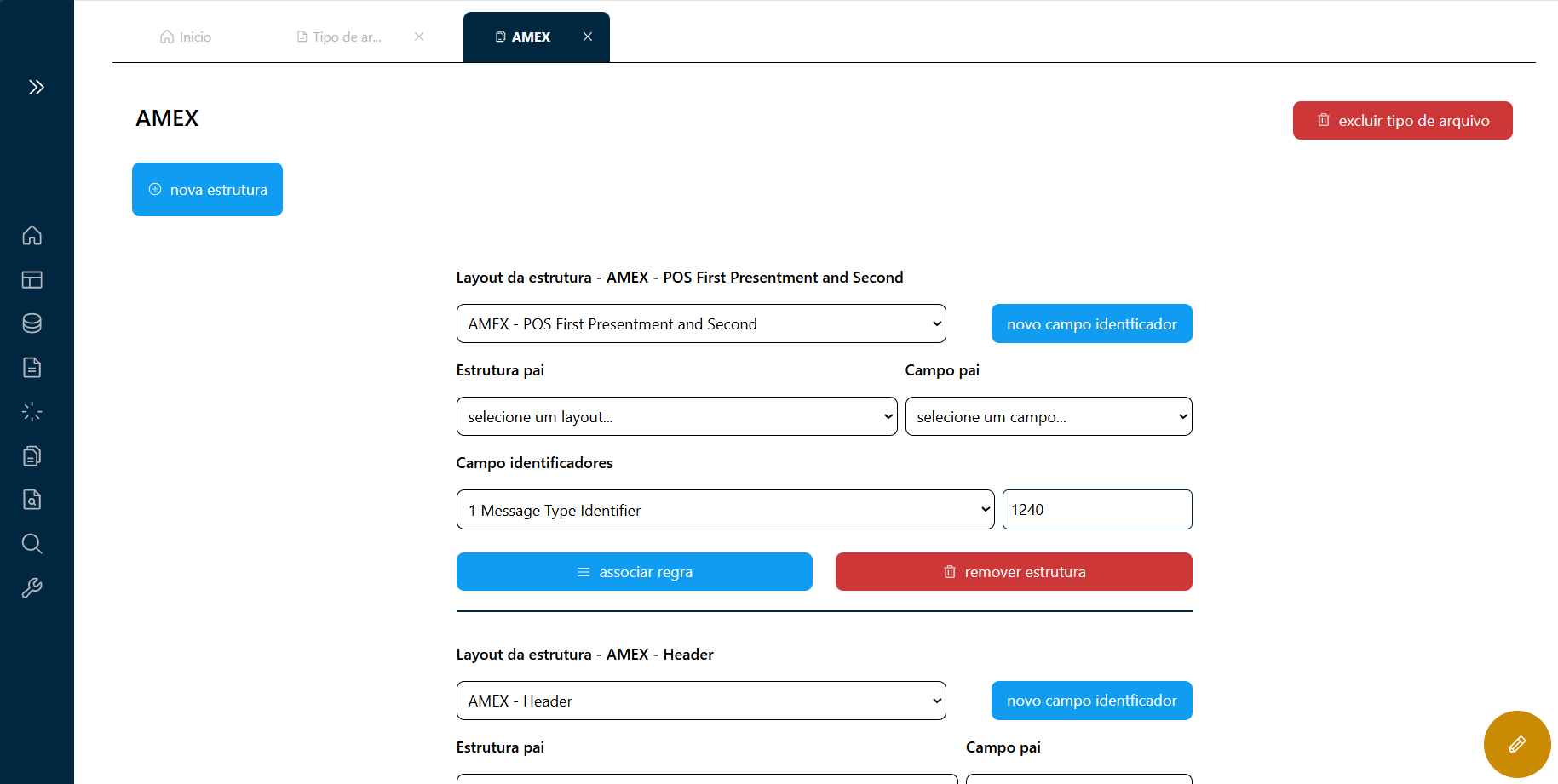Estruturas do Tipo de Arquivo