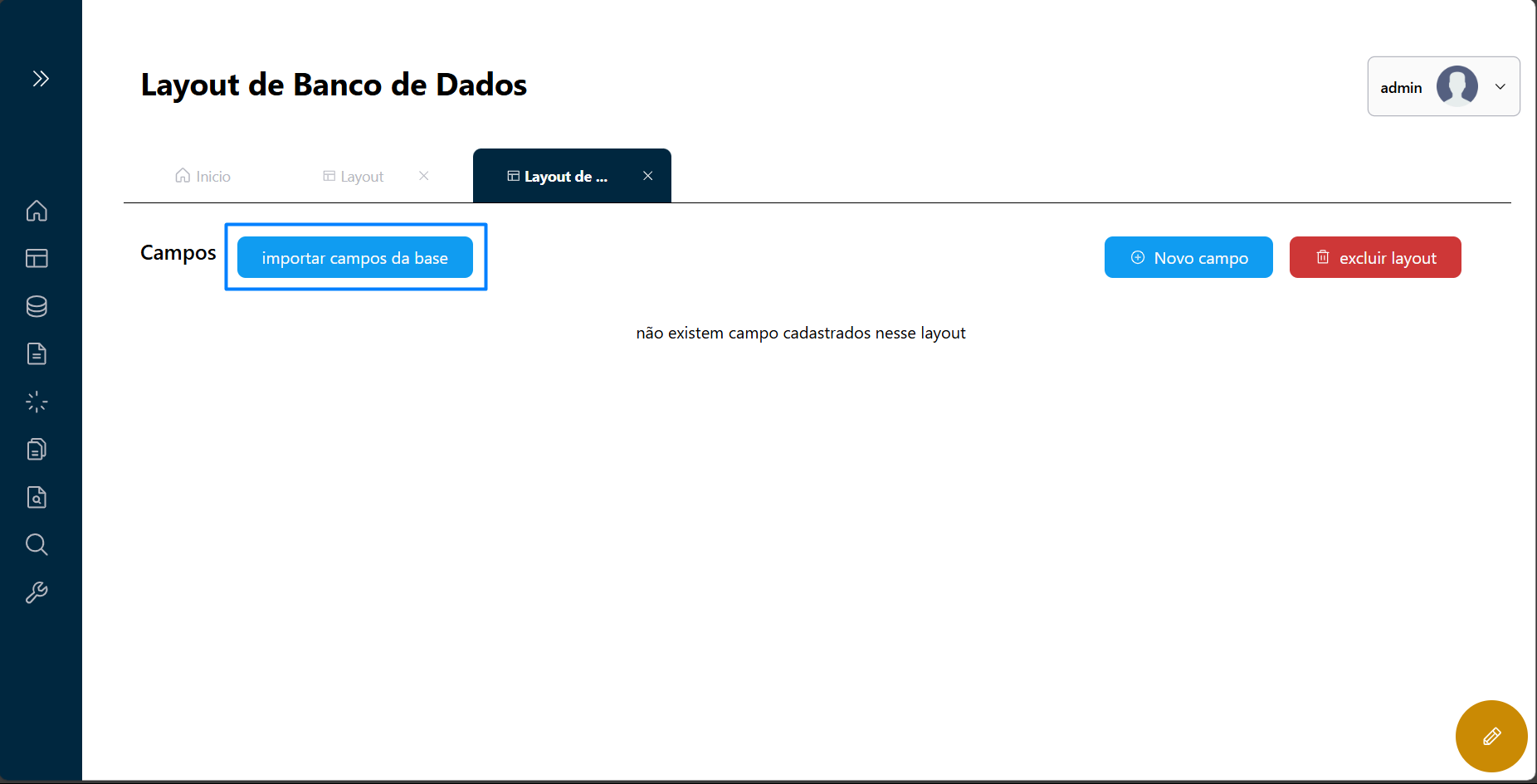 Importação de Campos