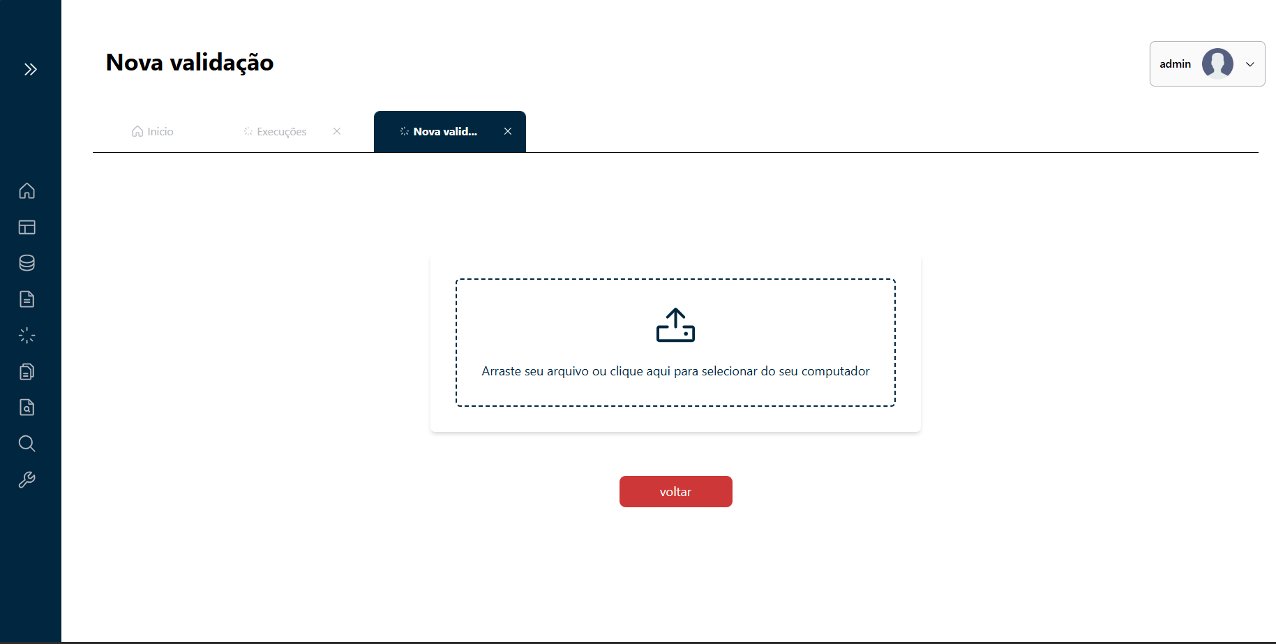 Interface de Upload de Arquivo